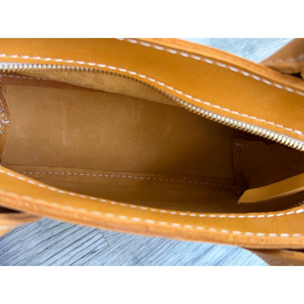 Portland Leather Folklore Small Raindrop Snap Bag Sunflower Yellow w/ Flowers - Picture 9 of 14